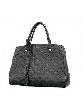 Louis Vuitton Handbag Monogram Empreinte Montaigne MM Noir